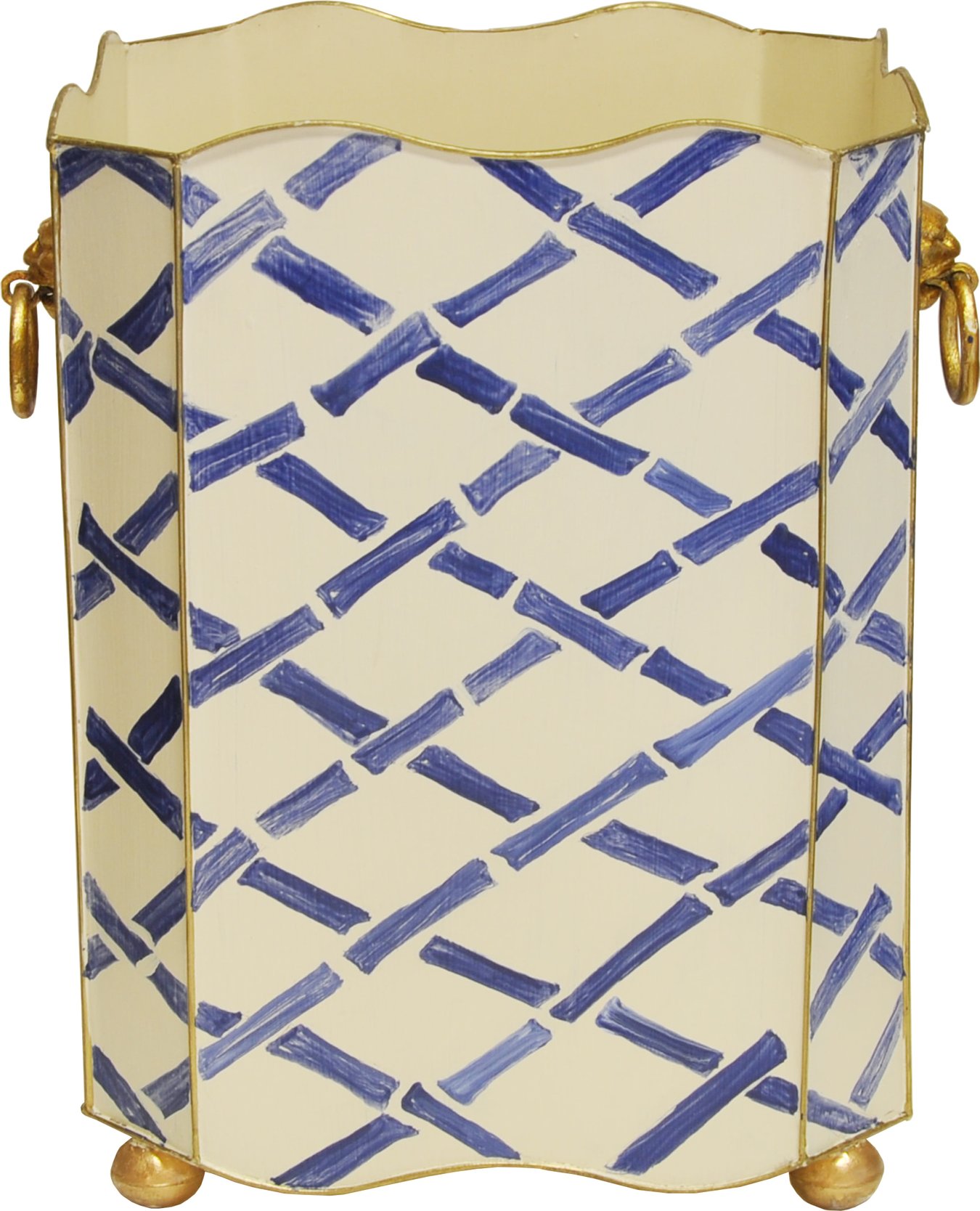Worlds Away Bamboo Wastebasket - Thumbnail 3