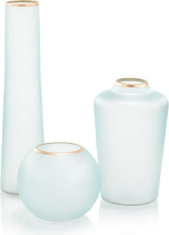 John-Richard Whisper Blue Glass Vases
