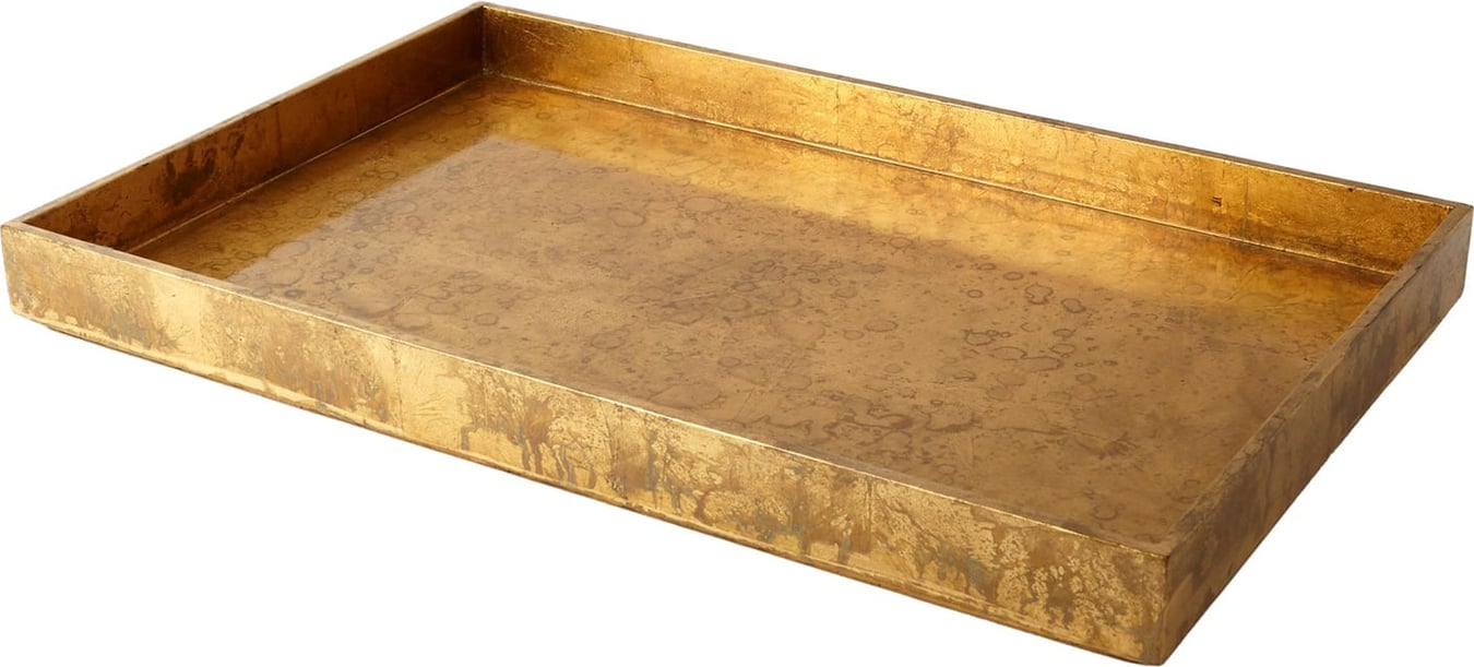 Global Views Luxe Gold Leaf Rectangle Tray | Layla Grayce