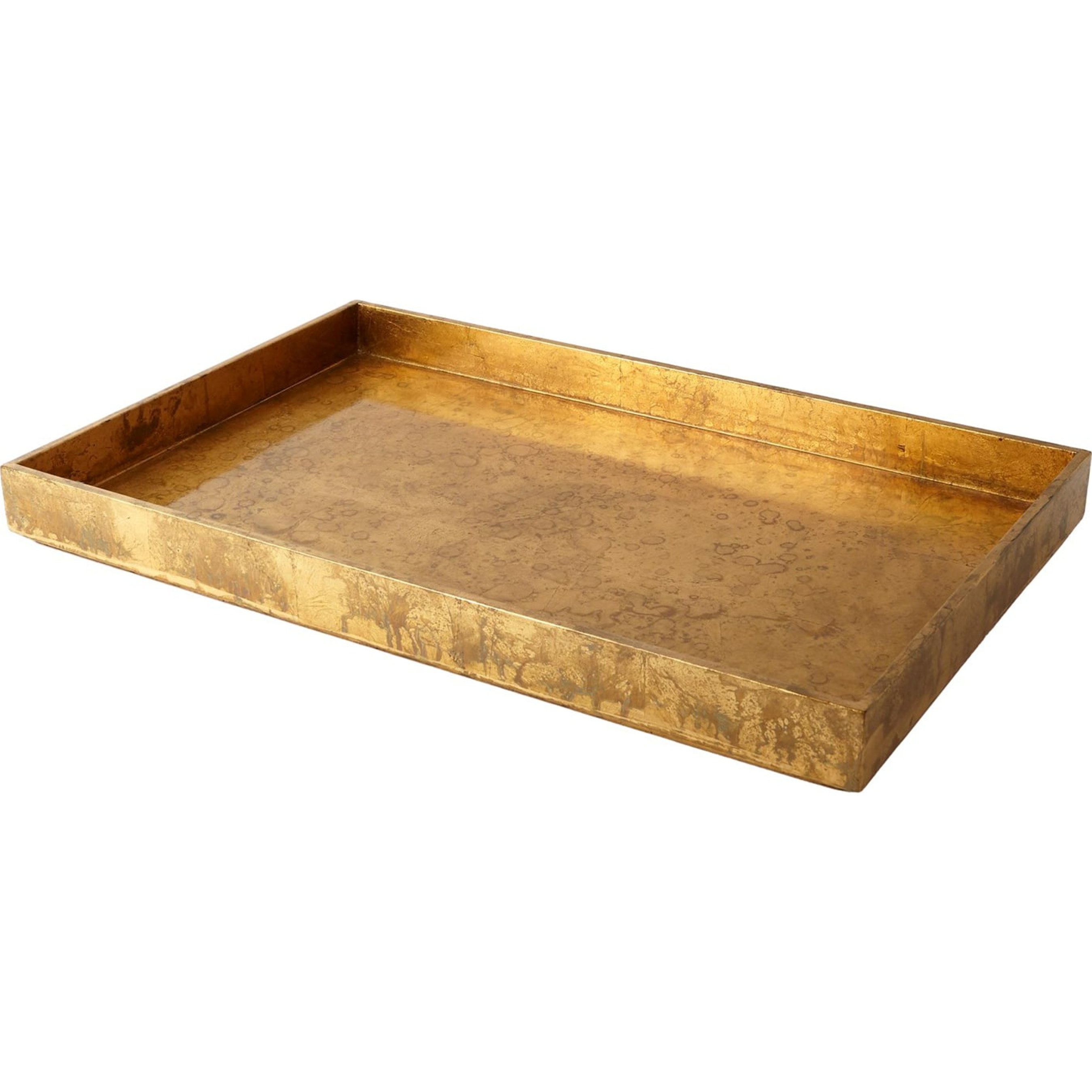 Global Views Luxe Gold Leaf Rectangle Tray | Layla Grayce