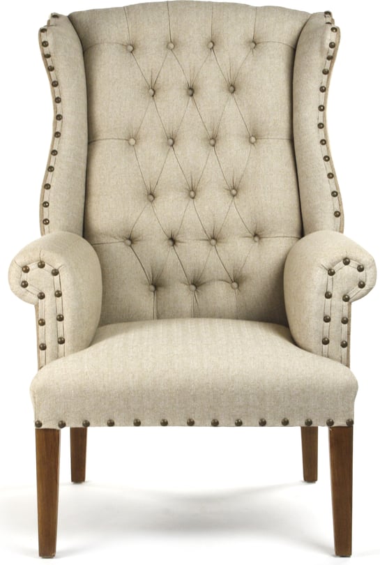 Zentique Tufted Wing Chair - Thumbnail 4