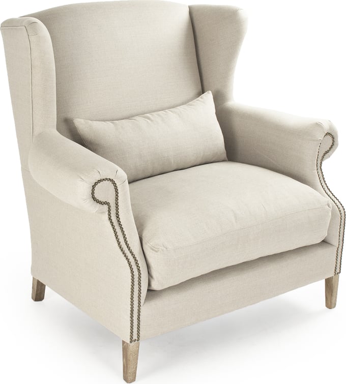 Zentique Napoleon Wingback Chair - Thumbnail 2