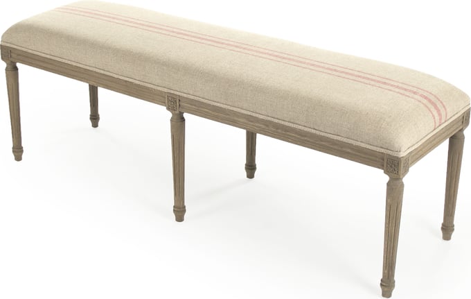 Zentique Louis Red Striped Bench Layla Grayce