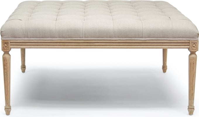 Louis Tufted Ottoman - Thumbnail 2