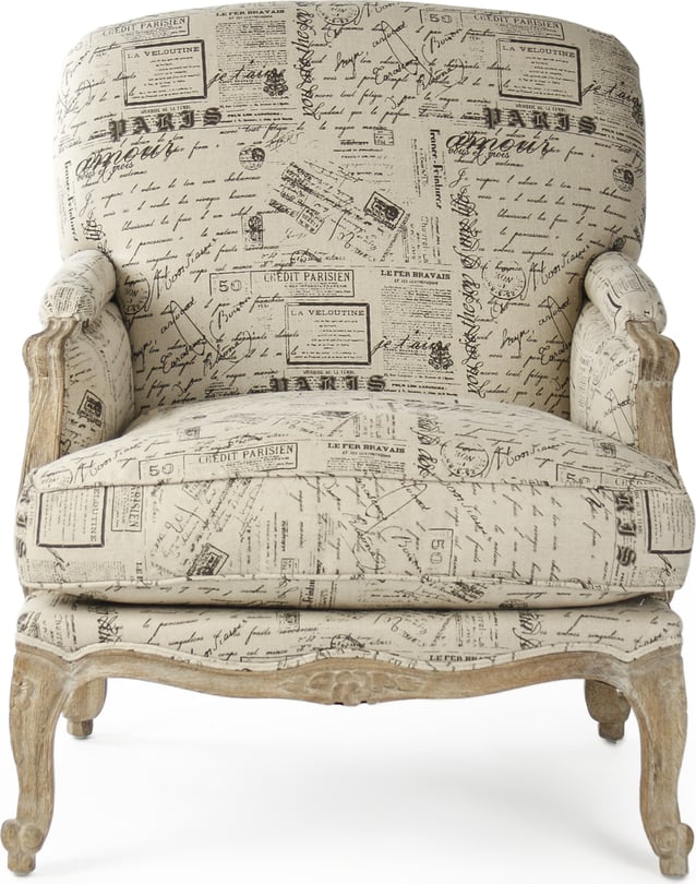 Paris script accent chair 2025