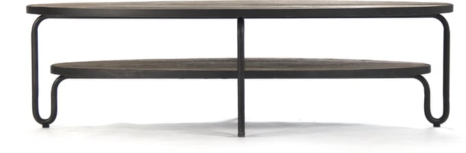 Zentique Alberta Oval Coffee Table - Thumbnail 2