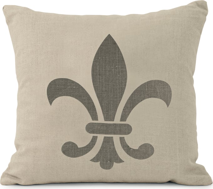 French Fleur De Lis Pillow - Thumbnail 2