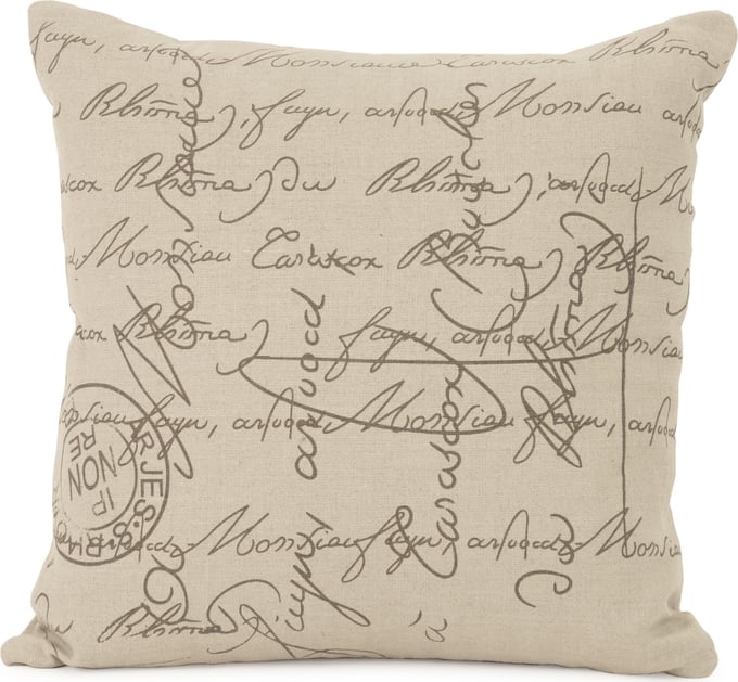 French Script Pillow