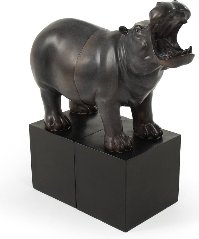 Zentique Resin Hippopotomus Bookend - Thumbnail 2