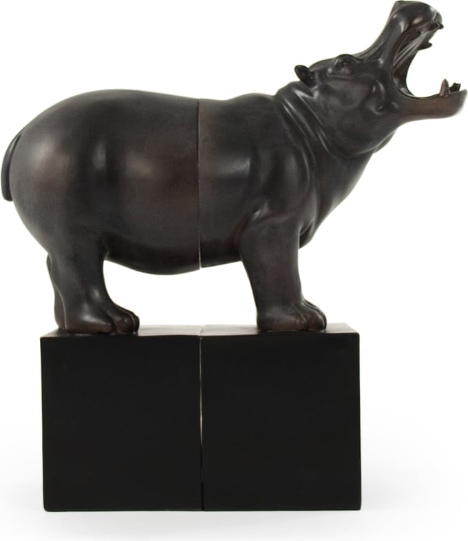 Zentique Resin Hippopotomus Bookend