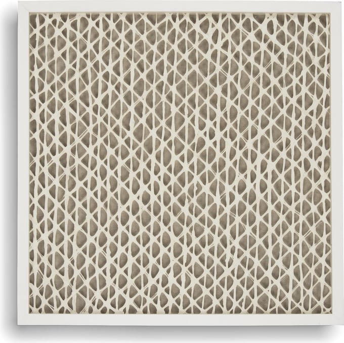 White Abstract Paper Framed Art - Thumbnail 2