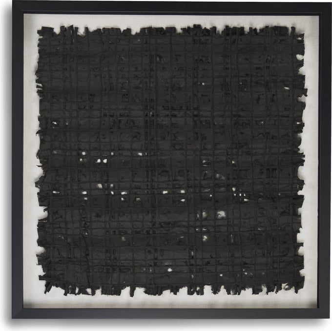 Abstract Black Paper Framed Art