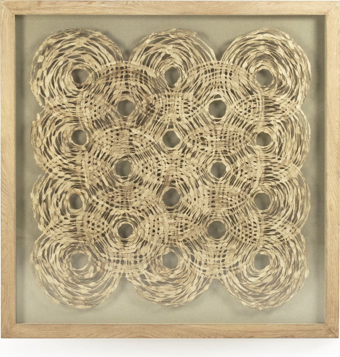 Abstract Overlapping Paper Framed Art
