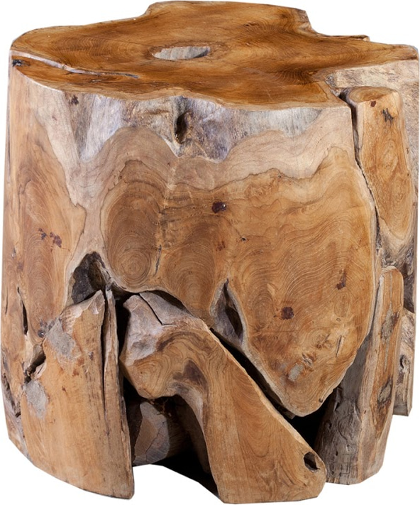 Phillips Collection Teak Slice Stool - Thumbnail 3