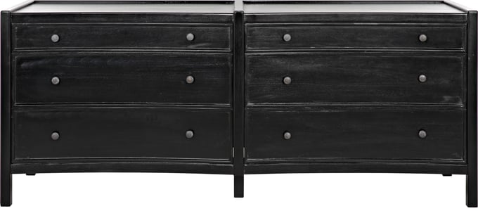 Hampton 6 Drawer Dresser, Hand Rubbed Black Hampton 6 Drawer Dresser, Hand Rubbed Black