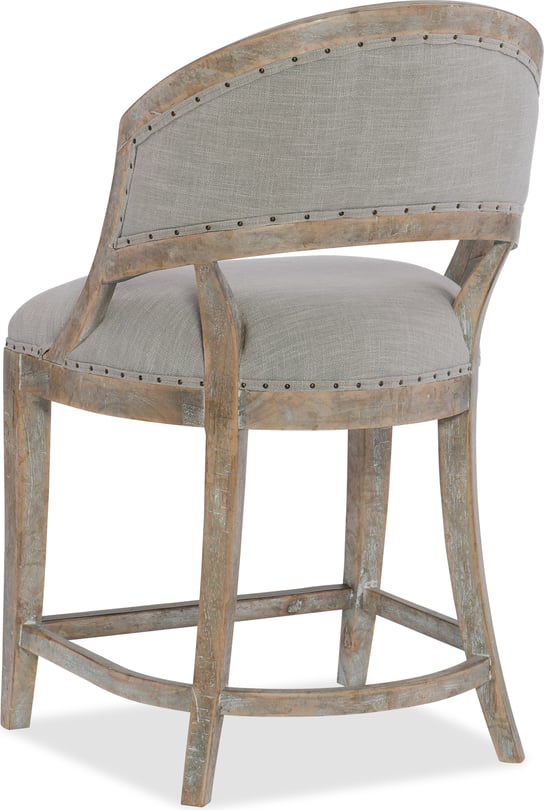 Boheme Garnier Barrel Back Counter Stool - Thumbnail 2