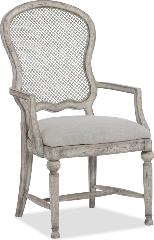 Boheme Gaston Metal Back Arm Chair - Set of 2 - Thumbnail 3