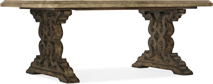 La Grange Le Vieux Double Pedestal Table - Thumbnail 2