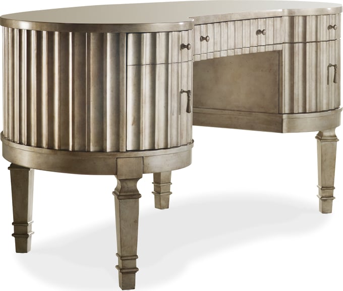 Hooker Furniture Melange Champagne Fluted Kidney Desk
