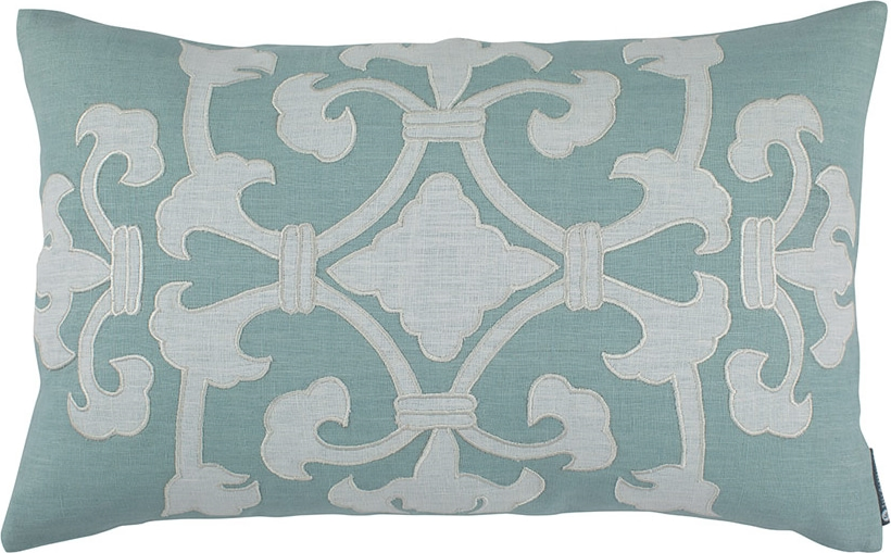 Angie Linen & Velvet Lumbar Pillow - Thumbnail 3