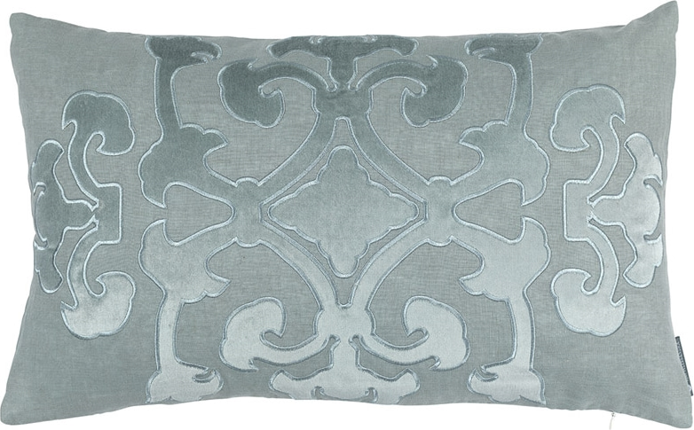 Angie Linen & Velvet Lumbar Pillow - Thumbnail 2