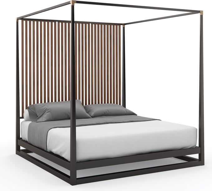 Pinstripe Canopy Bed - Thumbnail 2