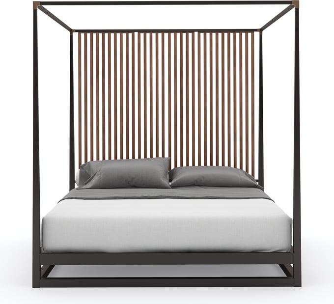 Pinstripe Canopy Bed