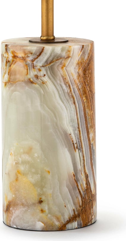 Jade and Brass Mini Cylinder Lamp - Thumbnail 3