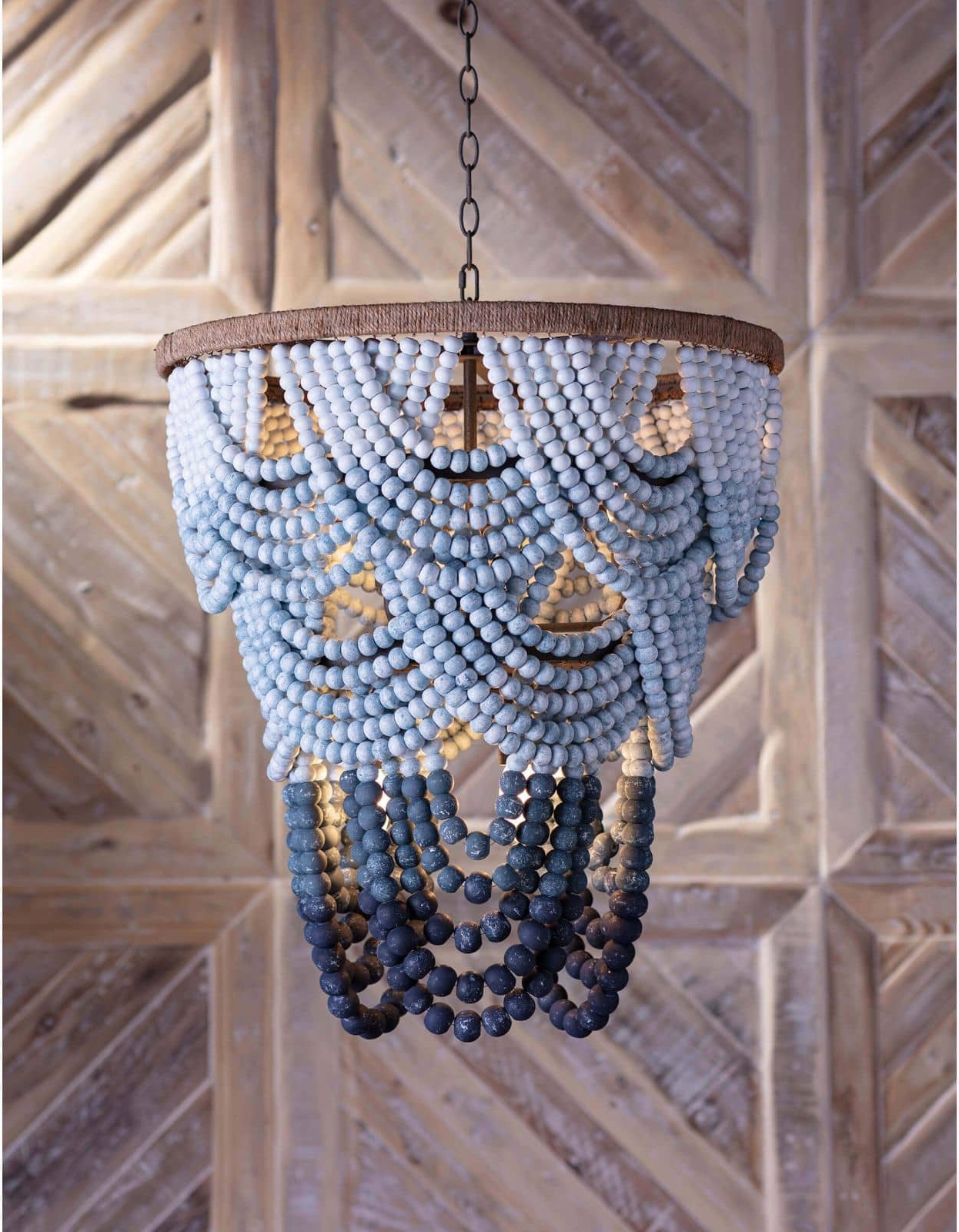 Regina Andrew Ombre Wood Bead Chandelier | Layla Grayce