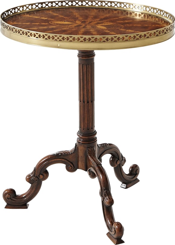 Radiating Parquetry Accent Table - Thumbnail 2