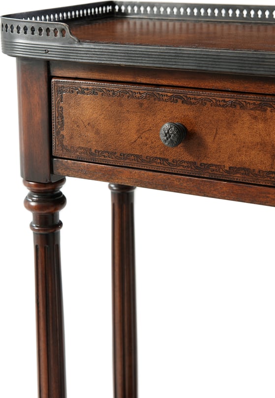 The Louis XVI Leather Console Table - Thumbnail 2