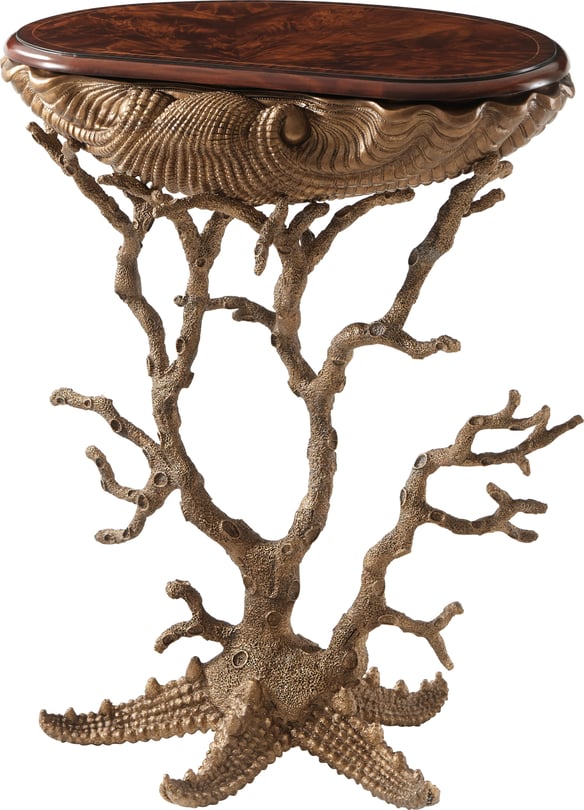 Gilt Grotto Accent Console Table