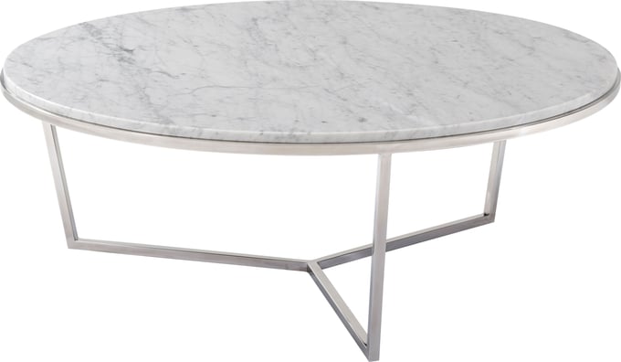 Fisher Round Marble Cocktail Table