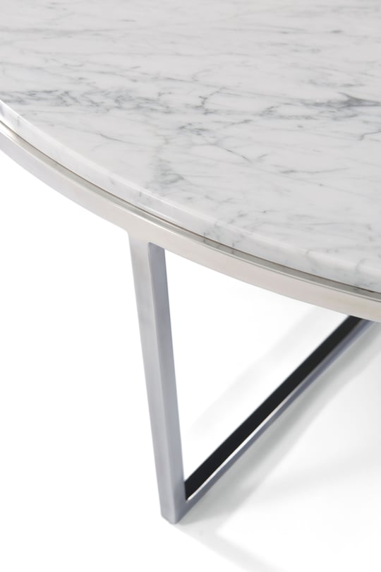 Fisher Round Marble Cocktail Table - Thumbnail 3