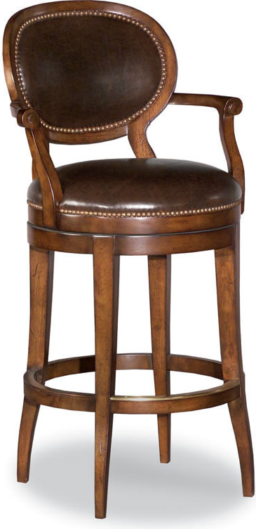 Oval Back Swivel Counter Stool - Thumbnail 2