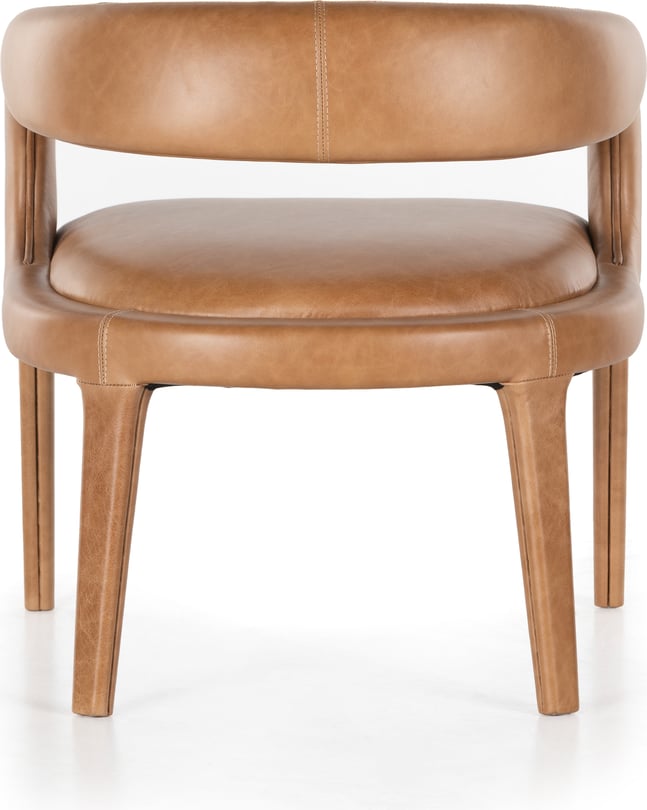 Hawkins Leather Dining Chair - Thumbnail 4