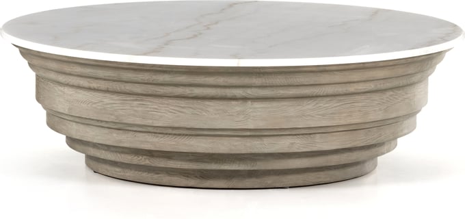 Four Hands Caldwell Stone Coffee Table - Thumbnail 2