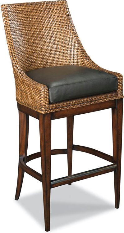 Woven Leather Counter Stool - Thumbnail 3