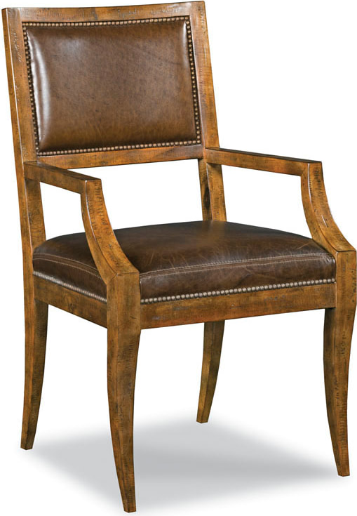 Ross Leather Dining Arm Chair