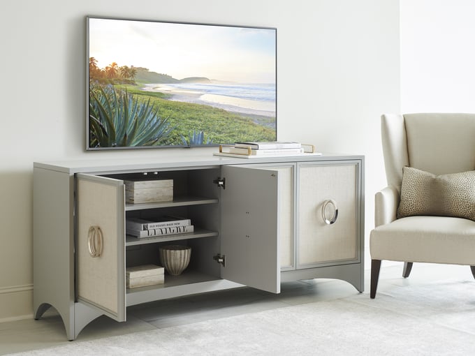 Newbury Park Raffia Media Console