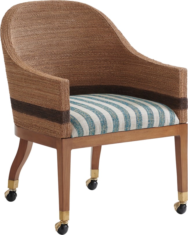 Dorian Woven Striped Arm Chair