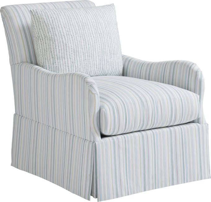 Tommy Bahama Home Palm Frond Striped Swivel Chair