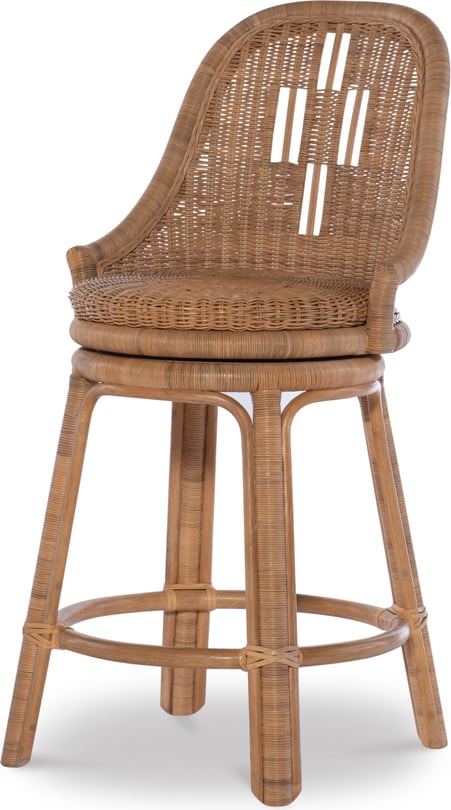 Antibes Wicker Swivel Counter Height Stool