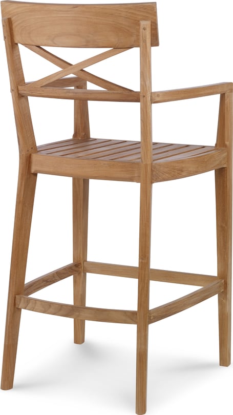 West Bay Natural Teak Bar Stool - Thumbnail 2