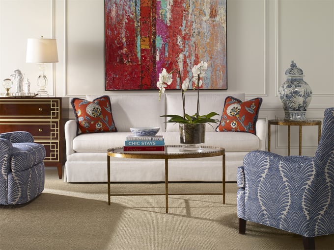 Century Furniture Logan Oval Cocktail Table - Thumbnail 4