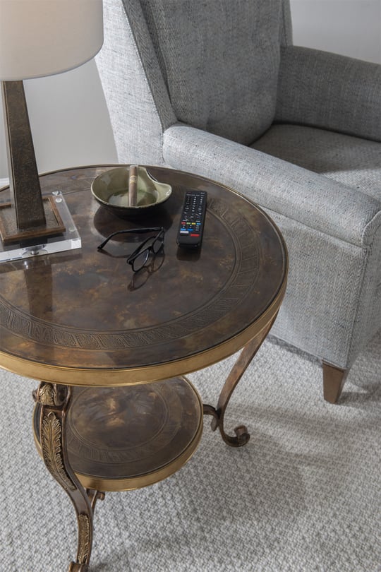 Antiqued Finish Lamp Table - Thumbnail 2