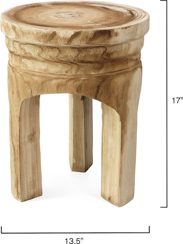 Mesa Wooden Stool - Thumbnail 2