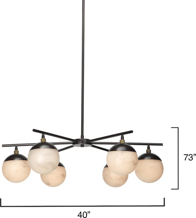 Metro Six Light Chandelier - Thumbnail 5