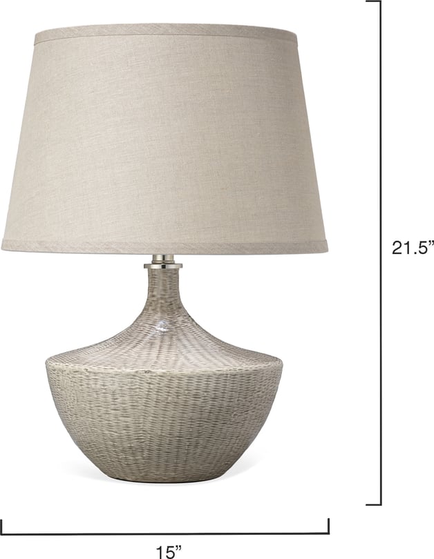 Basketweave Table Lamp - Thumbnail 3