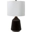 Body: Black, Shade: White, Finial: Metallic - Nickel, Harp: Metallic - Nickel, Cord: Black